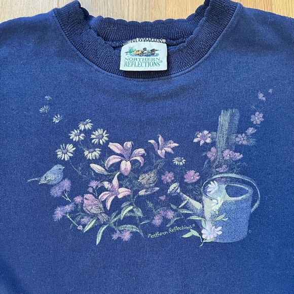 Vintage Northern Reflections Sweatshirt with Gardening Graphic in Navy - Picture 2 of 10